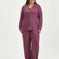 Pijama Blusa Manga Longa Plus Size - imagem 1
