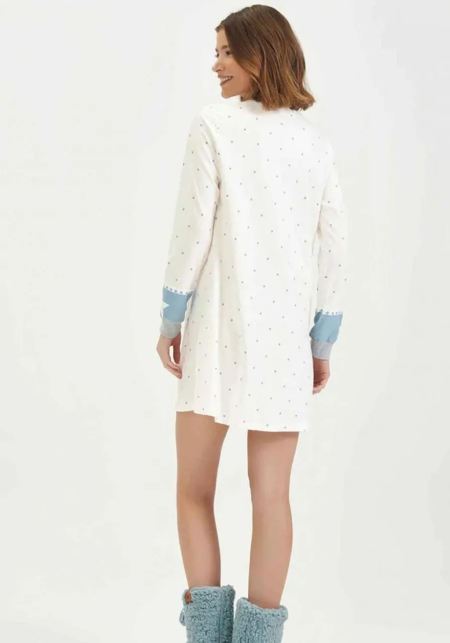 Camisola Manga Longa Estampa Corujinha