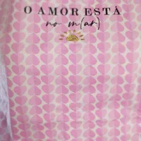Short Doll Manga Curta Corações Rosas - imagem 1