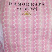 Short Doll Manga Curta Corações Rosas - imagem 1