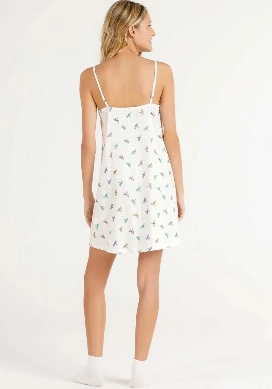 Camisola Curta Alça Libélulas 