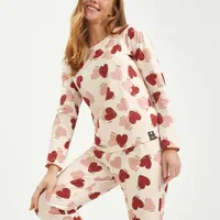 Pijama Blusa E Calça Estampa Corações  - imagem 1