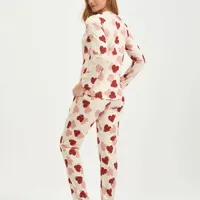 Pijama Blusa E Calça Estampa Corações  - imagem 2