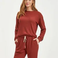 Pijama Blusa E Calça Malha Thermal Vermelho - imagem 1