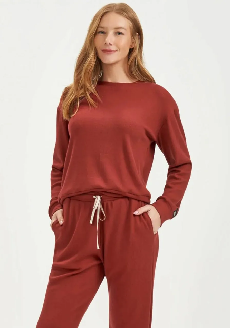 Pijama Blusa E Calça Malha Thermal Vermelho