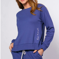 Pijama Blusa E Calça Malha Thermal Azul - imagem 2