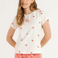 Pijama Short Doll Manga Curta Rosa Cor com Amor  - imagem 2