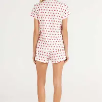 Pijama Manga Curta e Shorts Coração Cor com Amor  - imagem 3