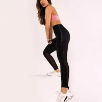 Legging Hyper Recorte De Couro E Tule - imagem 2