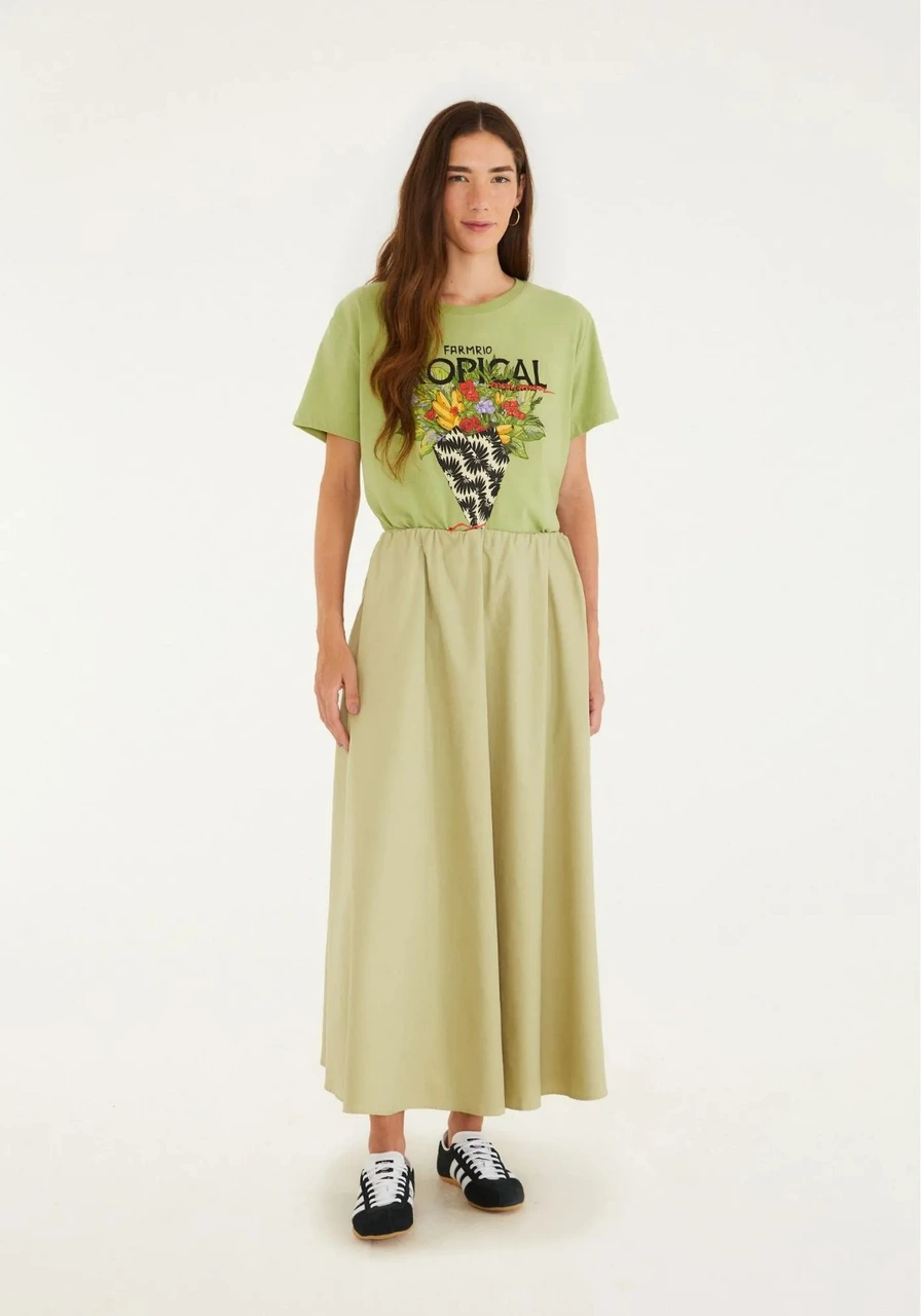T-Shirt Fit Bouquet Tropical Verde Farm Ref 15090