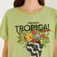 T-Shirt Fit Bouquet Tropical Verde Farm Ref 15090 - imagem 3