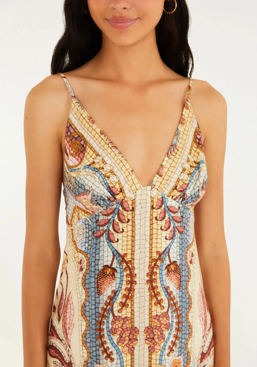 Vestido Vitral Do Mar Farm Ref 15144