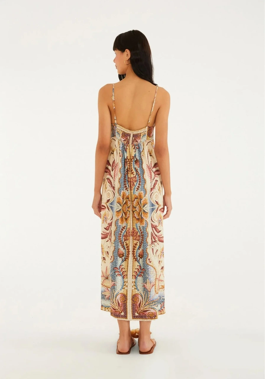 Vestido Vitral Do Mar Farm Ref 15144