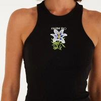 Regata Maxi Flor Preta Farm Ref 15150 - imagem 2