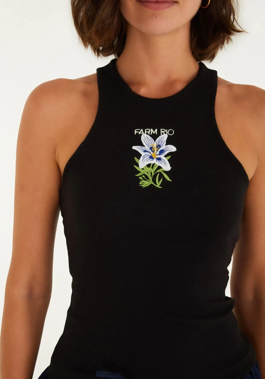 Regata Maxi Flor Preta Farm Ref 15150