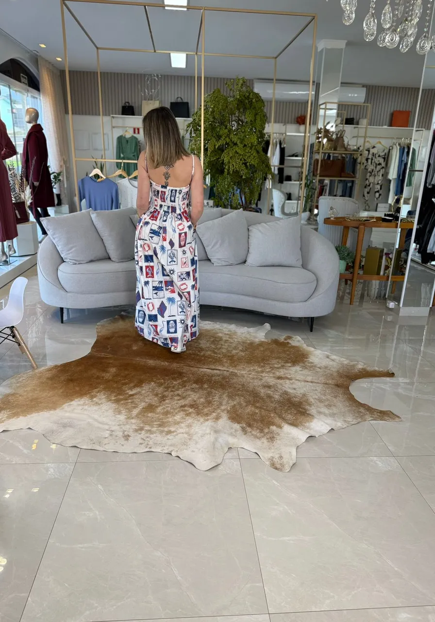 Vestido Lastex Tropical Vintage Farm Ref 14873