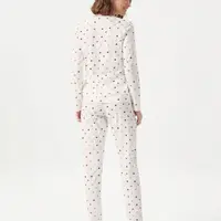 Pijama Manga Longa Estampa Corações - imagem 1