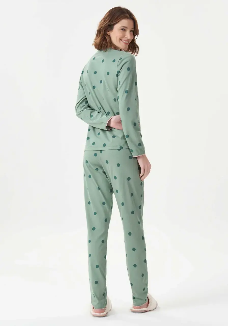 Pijama Manga Longa Verde