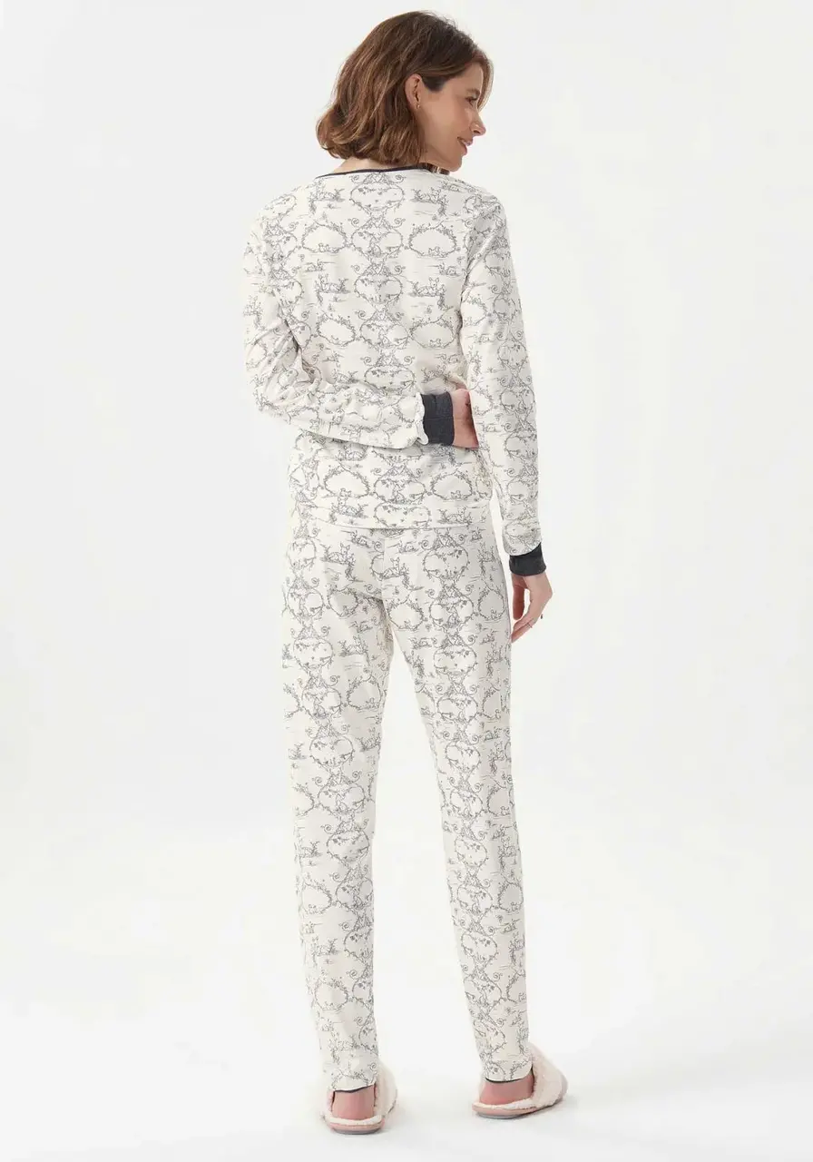 Pijama Manga Longa Estampado