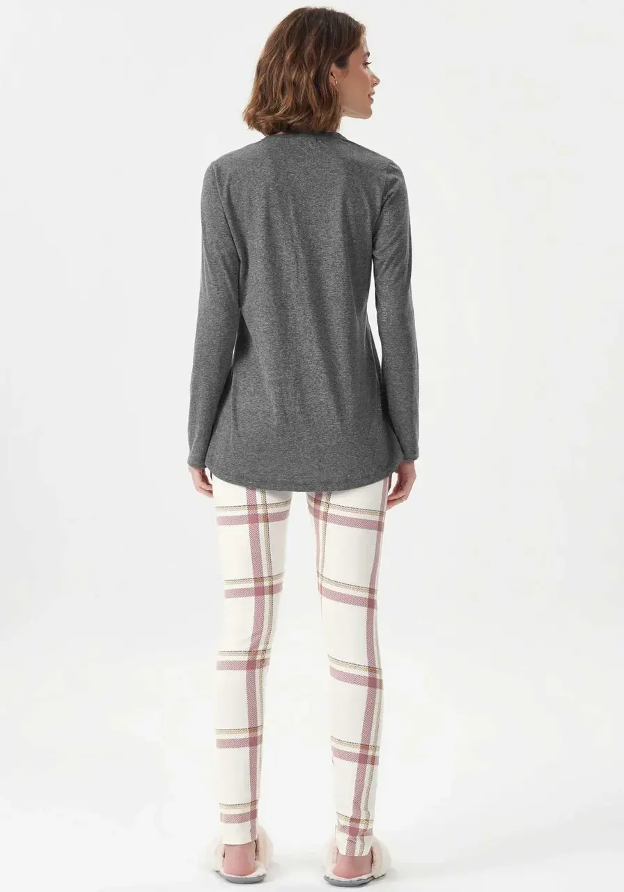 Pijama Manga Longa Com Legging