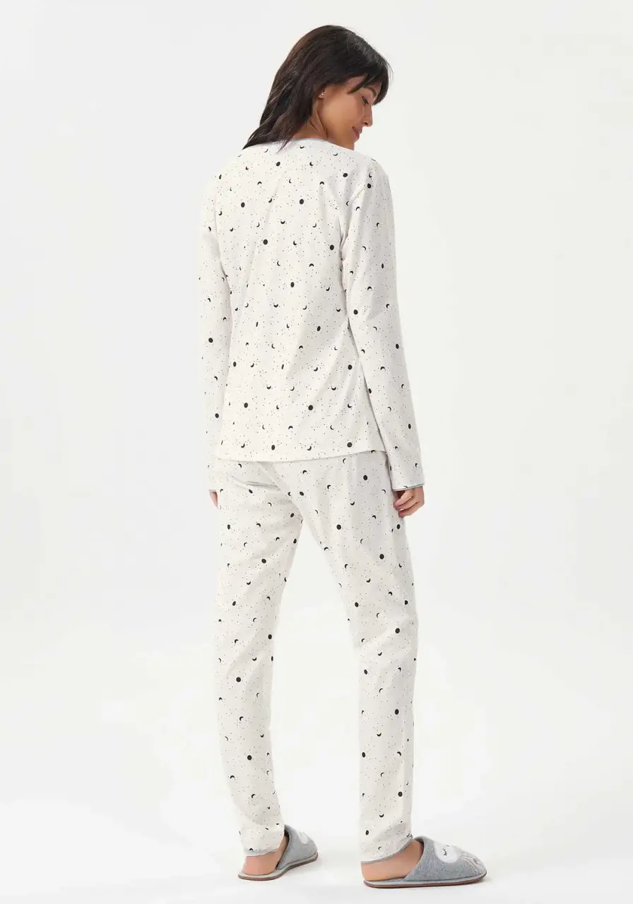 Pijama Manga Longa em Malha