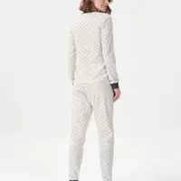 Pijama Manga Longa Estampa Tons de Cinza - imagem 2