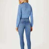 Calça Jeans Cintura Média Skinny Azul - imagem 1