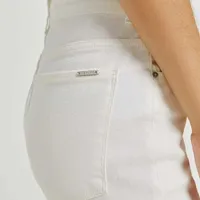 Calça Skinny Cintura Média Em Sarja - Off White - imagem 2