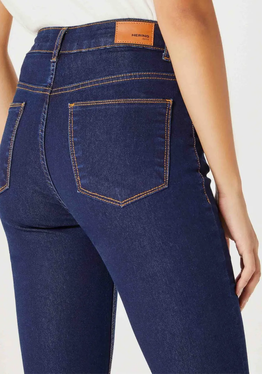 Calça Jeans Skinny Cintura Alta Azul