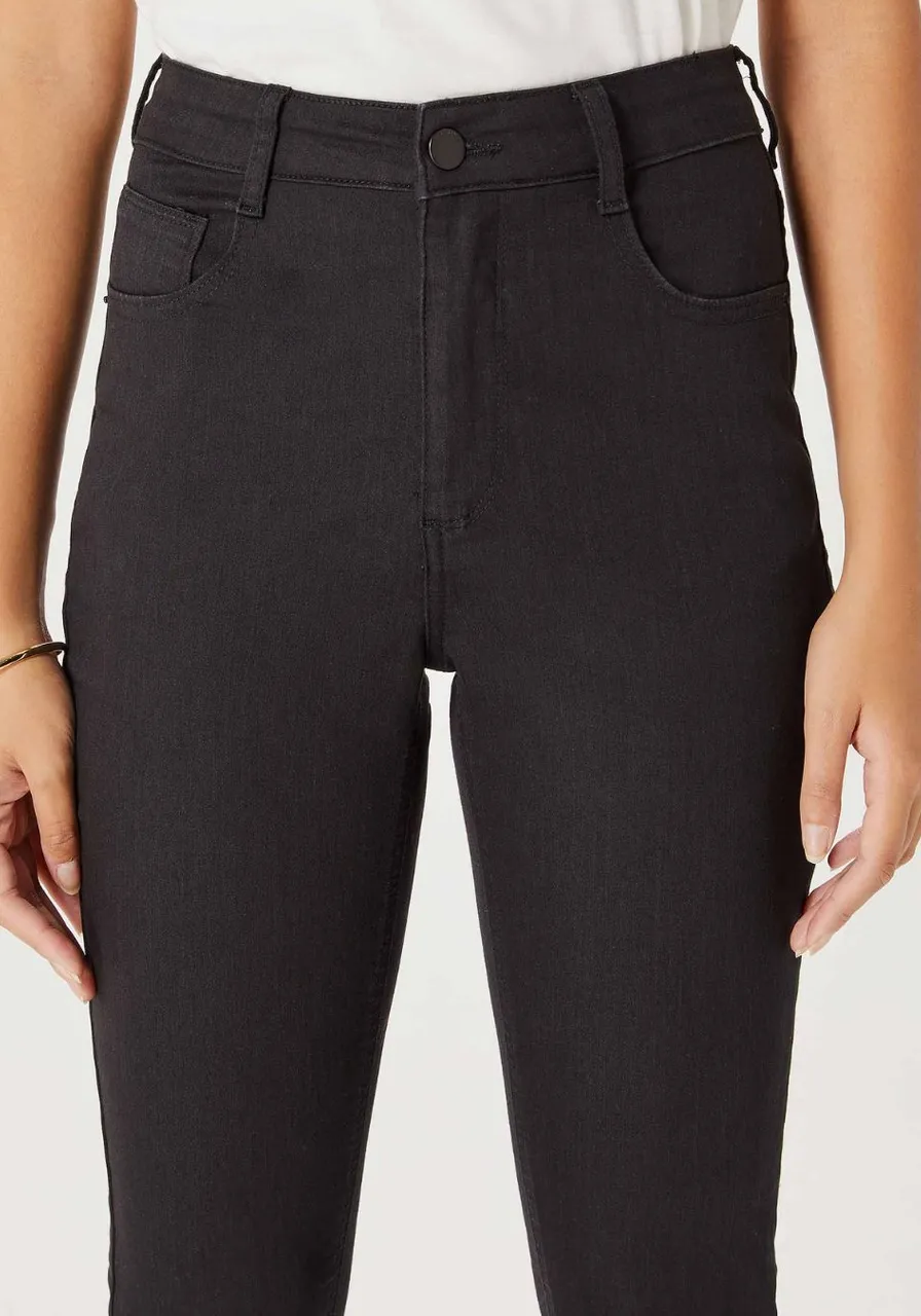 Calça Jeans Skinny Cintura Alta Preto