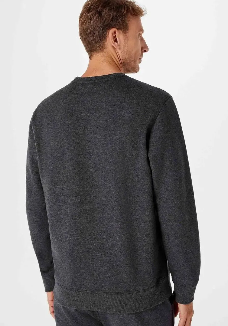 Blusão Básico Comfort Em Moletom Peluciado - Cinza