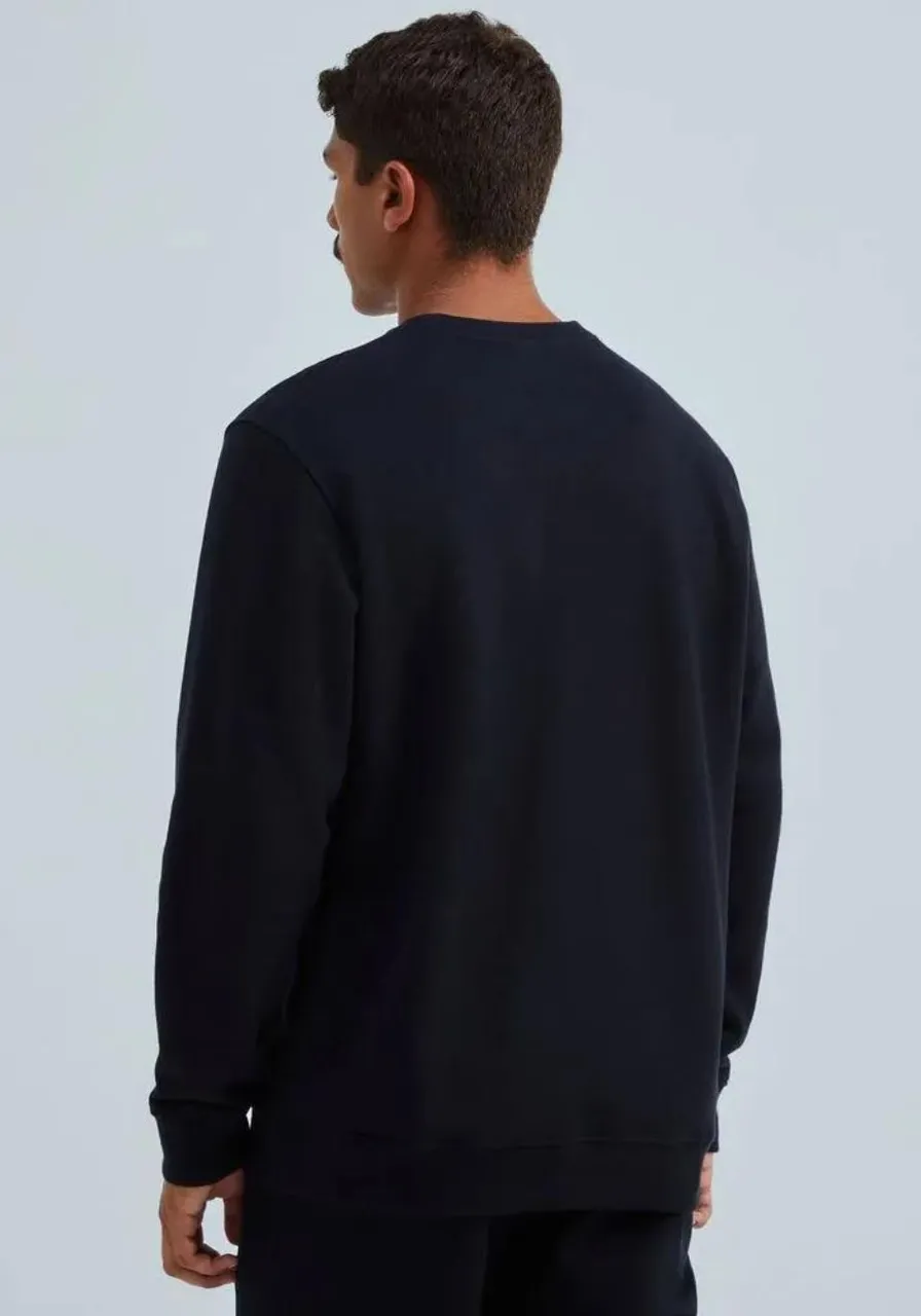 Blusão Básico Comfort Em Moletom - Preto