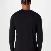 Camiseta Básica Manga Longa Preto - imagem 1