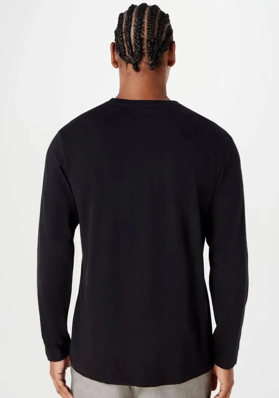 Camiseta Básica Manga Longa Preto