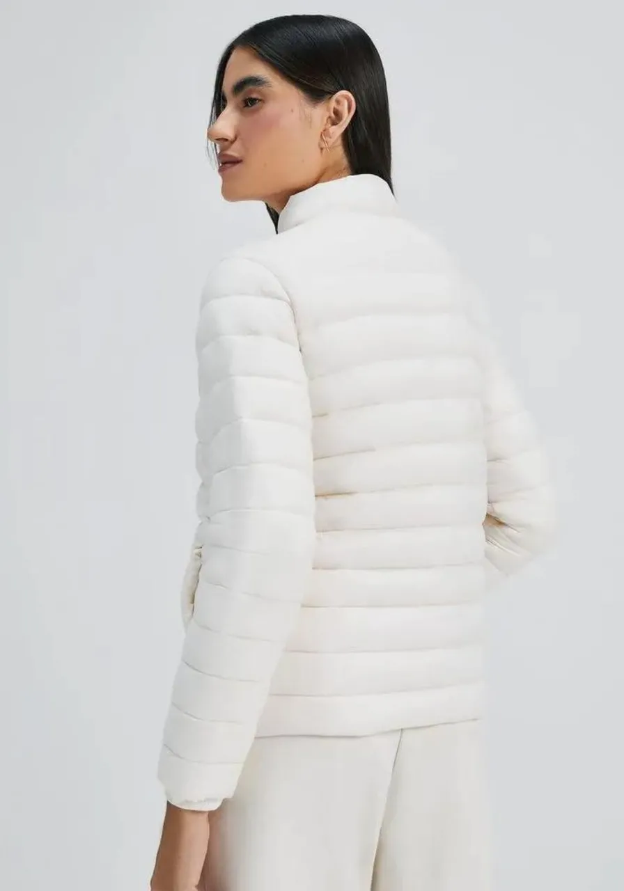 Jaqueta Básica Puffer Matelassê Off White