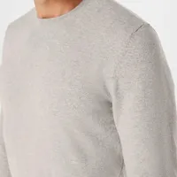 Blusão Básico Regular Em Tricô Cinza - imagem 1