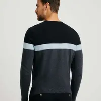 Blusão Masculino Listrado Em Tricô  - imagem 3