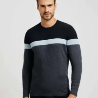 Blusão Masculino Listrado Em Tricô  - imagem 1