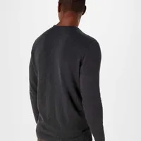 Blusão Básico Regular Em Tricô Cinza Escuro - imagem 2