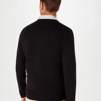 Blusão Básico Regular Em Tricô Preto - imagem 2