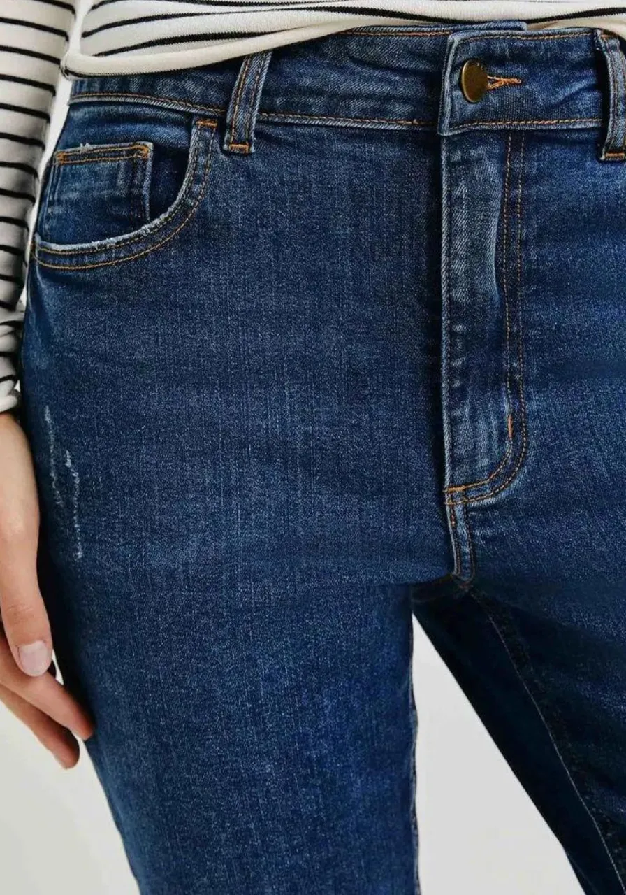 Calça Jeans Skinny Cintura Média 