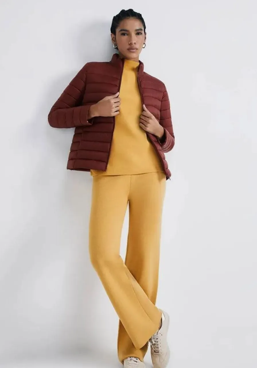 Jaqueta Básica Puffer Matelassê Vinho