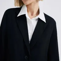 Blazer Alongado Em Crepe Preto  - imagem 2