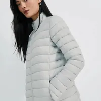 Jaqueta Básica Puffer Matelassê Cinza - imagem 1