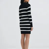 Vestido Curto Listrado Em Tricô - imagem 2