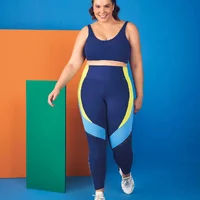 Legging Alto Giro Plus Size Hyper Recortes Barriga Zero. - imagem 1
