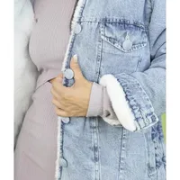 Jaqueta Jeans Forrada Pelúcia - imagem 2