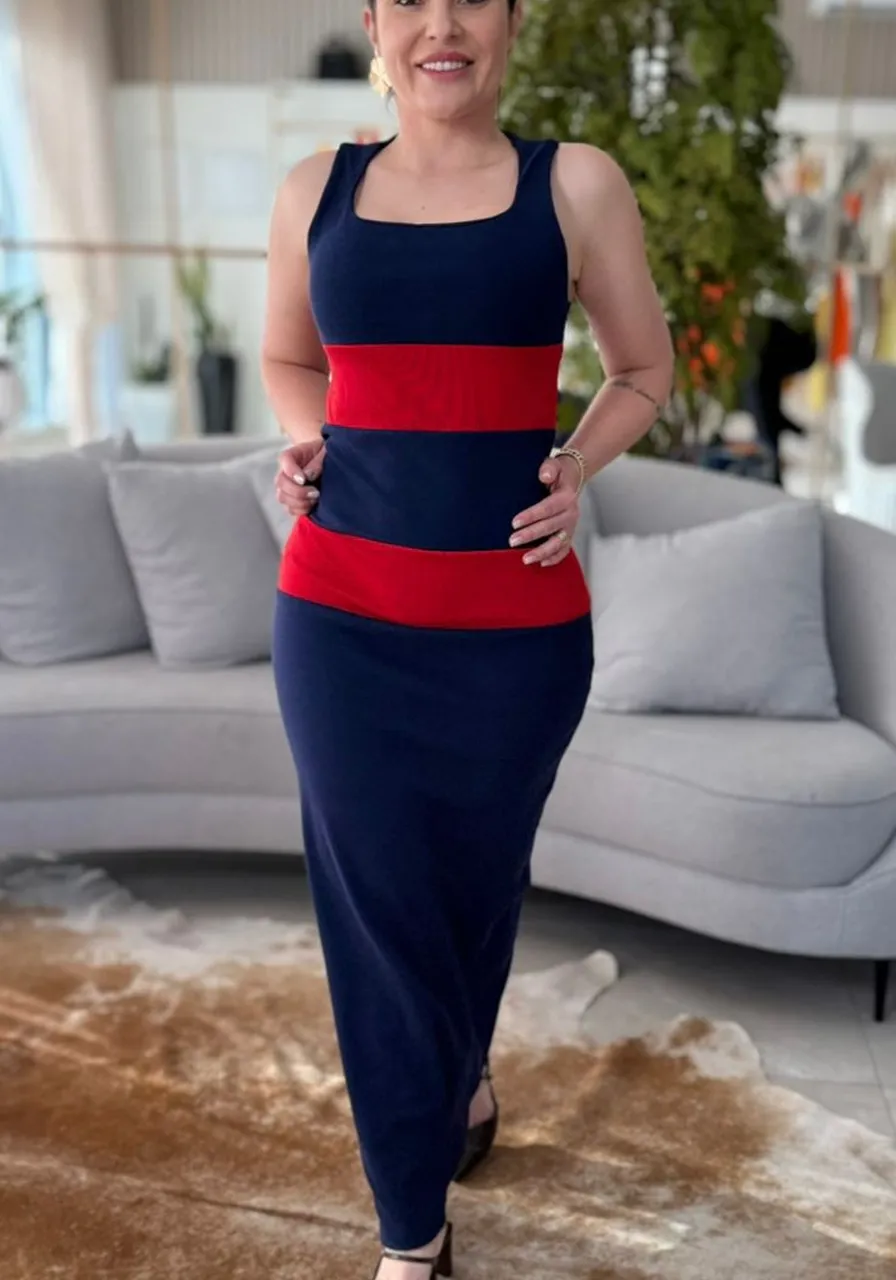 Vestido Super Midi Com Recortes Lança Perfume Ref 15487