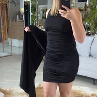 Vestido Curto Ombro Unico Preto Lança Perfume Ref 15887 - imagem 2