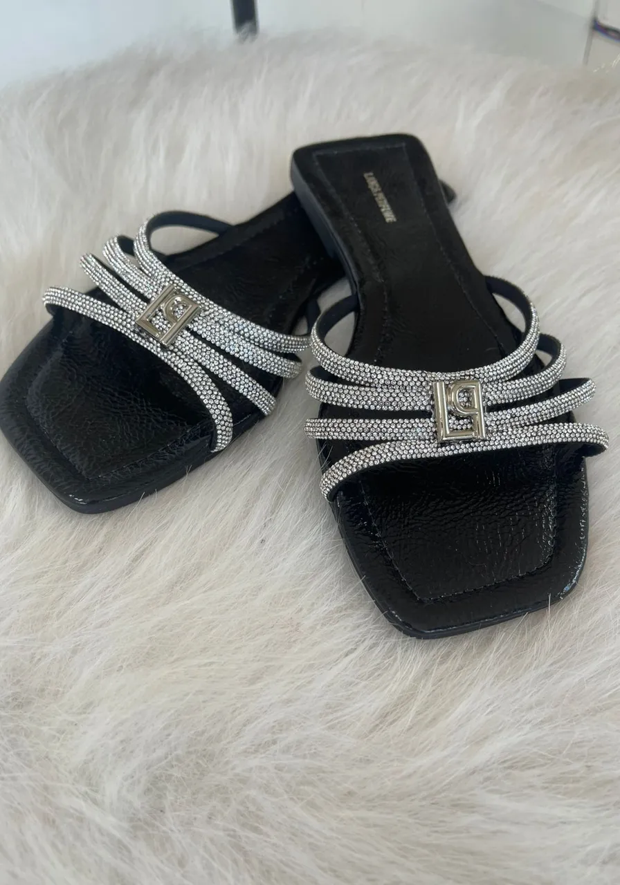 Rasteira Strass E Lança Perfume Ref 15258